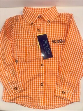 PRODOH Orange and White Fishing Shirt